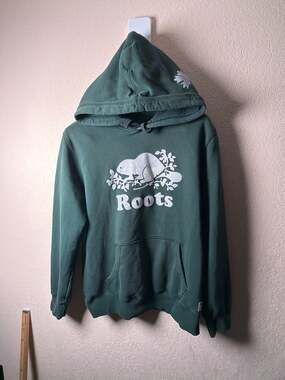 Roots Organic Cotton Original Kanga Beaver Hoodie Forest Green Small